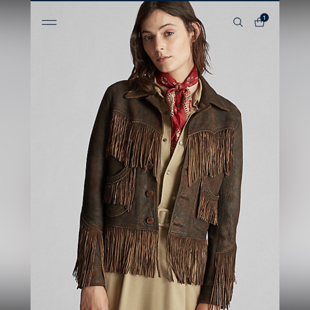 Ralph Lauren Double RL fringed jacket